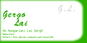 gergo lai business card